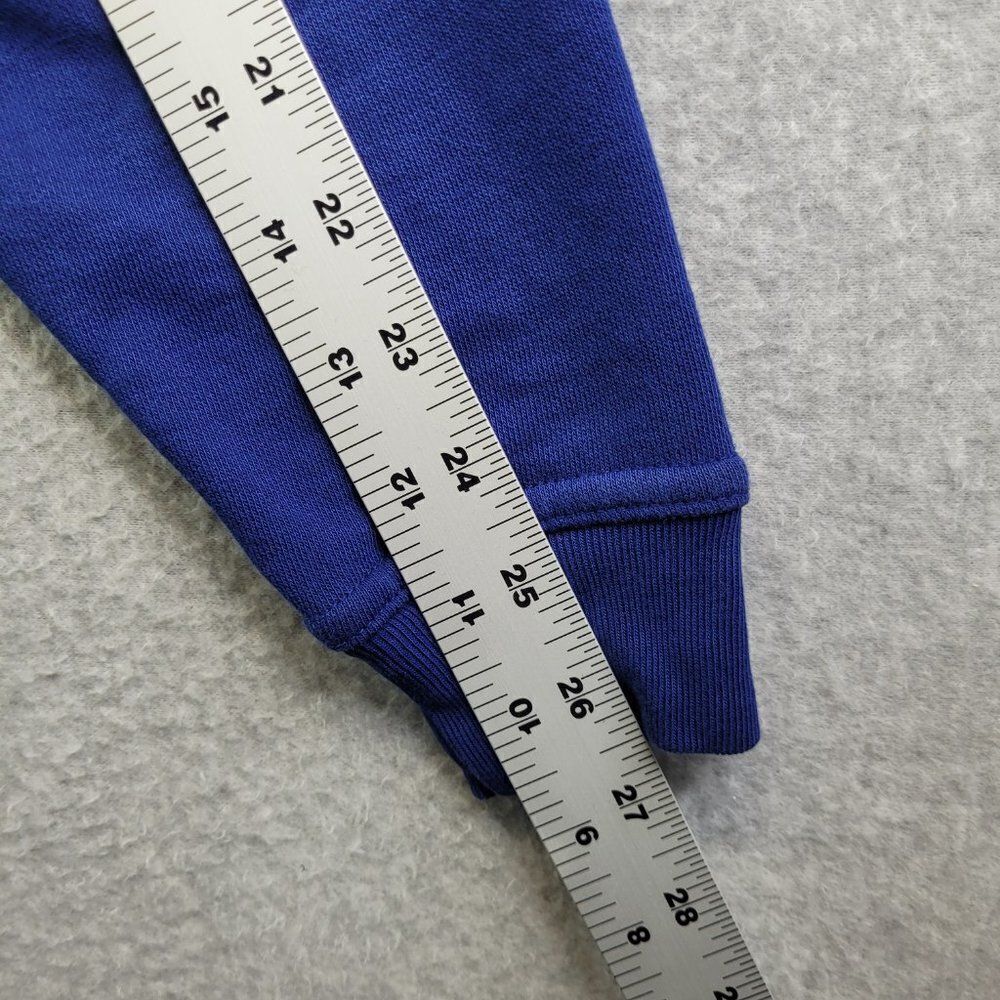 Nike Hoodie Womens Small Blue Lace Up V Neck Void Terry Pocket Pullover - Picture 12 of 14